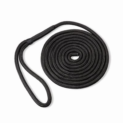ACY Marine Double Braided Nylon Dock Line (Black, 5/8-Inch x 35-Feet)
