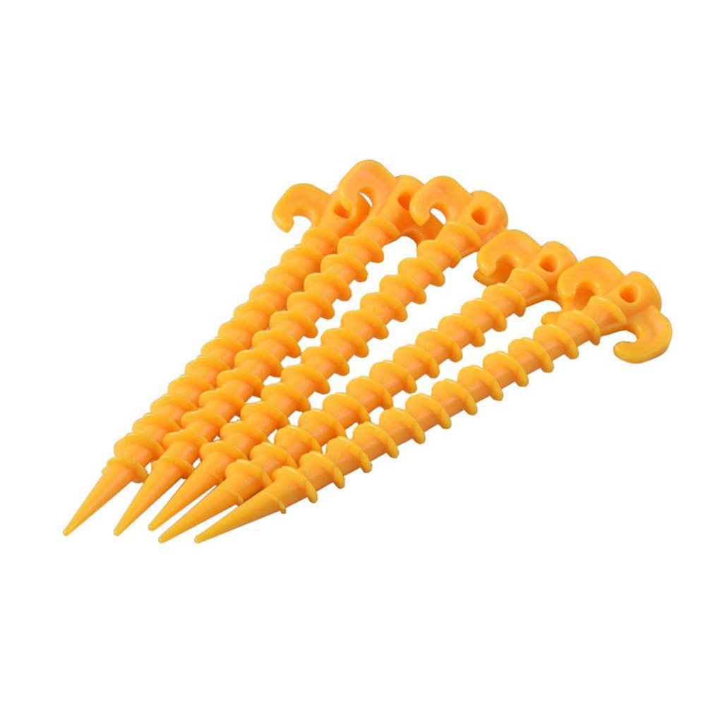 AKOAK 6 Pcs Camping Tent Awning Nail Plastic Beach Nail Screw Outdoor Travel Accessories