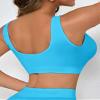 Boolavard New Seamless Sports Style Bra Crop Top Vest Comfort Stretch Bras Shapewear (S, Aqua) view 4