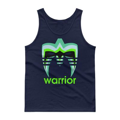 Wrestler Ultimate Warrior Face Paint Tank Top Navy
