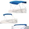 SavvyCraft 4 Bow Bimini Top Replacement Cover, Durable Marine Grade Canvas Boat Canopy, Easy Install Zipper Sleeves, 4 Bow 96" L 97"-103" W Blue Color view 1