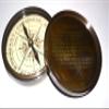 3.5'' Pocket Compass Antique Navigation Charm Brass Antique Compass for Camping Hiking Hunting Outdoor view 1