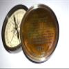 3.5'' Pocket Compass Antique Navigation Charm Brass Antique Compass for Camping Hiking Hunting Outdoor view 2