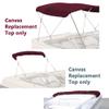 SavvyCraft 4 Bow Bimini Replacement Top Canvas Cover 4 Bow 96" L 91"-96" W Burgundy Color view 2