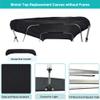 Savvycraft 4 Bow Bimini Top Replacement Cover, Durable Marine Grade Canvas Boat Canopy, Easy Install Zipper Sleeves, 4 Bow 96" L 91"-96" W Black Color view 2