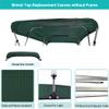 Savvycraft 4 Bow Bimini Top Replacement Cover, Durable Marine Grade Canvas Boat Canopy, Easy Install Zipper Sleeves, 4 Bow 96" L 91"-96" W Green Color view 2