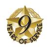 Crown Awards 1" x1" 9 Year of Service Recognition Lapel Pins, Star-Shaped 9 Year of Service Gold Lapel Pins 30 Pack Prime view 1