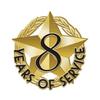 Crown Awards 1" x1" 8 Year of Service Recognition Lapel Pins, Star-Shaped 8 Year of Service Gold Lapel Pins 50 Pack Prime view 1