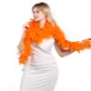 Flydreamfeathers 60 Gram, 2 yards Long Chandelle Feather Boa Great for Party, Wedding, Halloween Costume, Christmas Tree, Decoration(Orange_ view 1