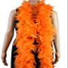 Flydreamfeathers 60 Gram, 2 yards Long Chandelle Feather Boa Great for Party, Wedding, Halloween Costume, Christmas Tree, Decoration(Orange_ view 2