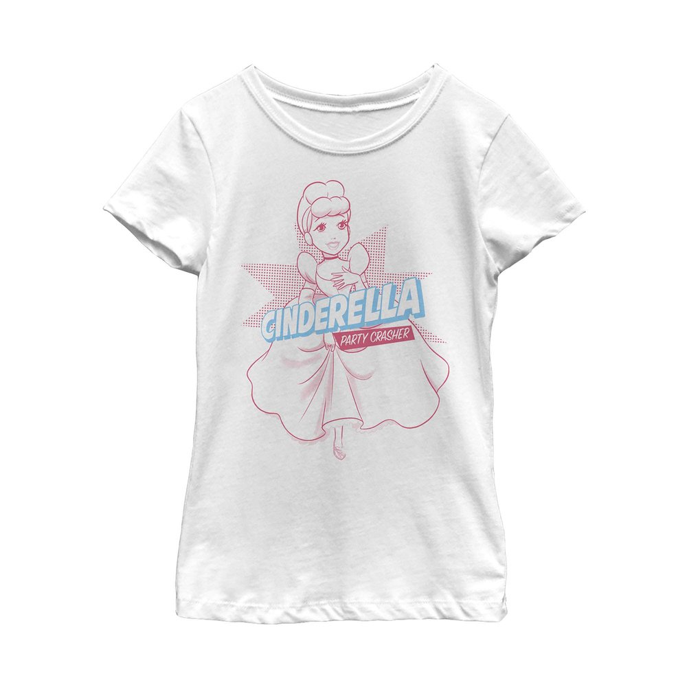 Fifth Sun girls Disney Princesses Cindy Pop Short Sleeve Tee T Shirt, White, X-Small US