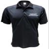 Smart People Clothing Event Photographer Polo Reflective Design,Performance Polo w/Moisture Wicking Technology, Black Shirt. view 1