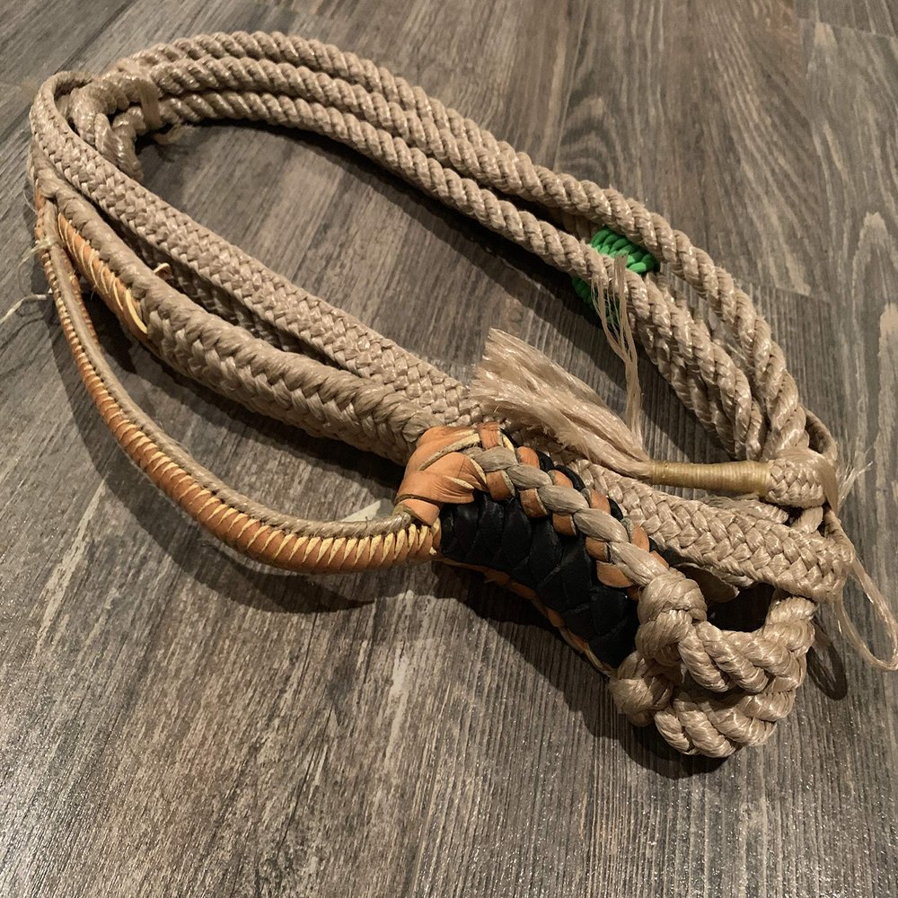 Bull Rope Tan Poly Jr Pro Bull Rope Custom 9x7 RH Bull Riding- EPT Bull Ropes 14'