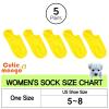 CUTIE MANGO 5 Pairs Womens Ankle Socks - Casual Non Slip Low Cut Colorful Comfort Socks Size 5,6,7,8 US for Women - Yellow view 2
