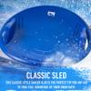 Franklin Sports Kids Saucer Sled - Arctic Trails Round Plastic Snow Sled for Kids - Single Rider 1 Person - Heavy Duty Plastic Sledding Saucer with Handles - Perfect Winter Toy - 22" view 3
