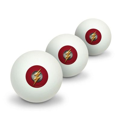 GRAPHICS & MORE Justice League Movie Flash Logo Novelty Table Tennis Ping Pong Ball 3 Pack