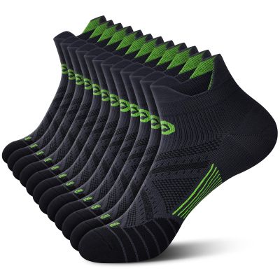 Ankle Compression Socks for Men and Women (6 Pairs), Low Cut No Show Short Compression Running Socks with Arch Support for Plantar Fasciitis, Cyling, Athletic, Flight, Travel, Nurses