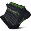 Ankle Compression Socks for Men and Women (6 Pairs), Low Cut No Show Short Compression Running Socks with Arch Support for Plantar Fasciitis, Cyling, Athletic, Flight, Travel, Nurses