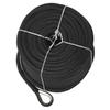 NovelBee 3/8" x 200' Double Braid Nylon Anchor Line with Stainless Steel Thimble (Black) view 2