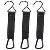 CACTIYE Fence Hooks for Bat Bags and Water Bottle, Keep The Baseball Equipment Clean and Tidy (Black, 3)