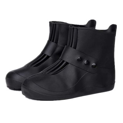 Hooyi Waterproof Rain Shoe Covers for Men Women Overshoes Rain Boots Reusable Galoshes Snow Durable Stretchable Kids Shoe Protectors S