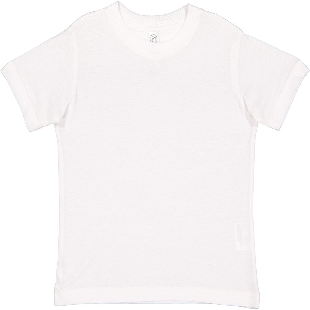 RABBIT SKINS Soft Cotton Toddler T-Shirt Boys Girls | Little Kids Tee| Blank Child Tshirt, Blended White, 3T
