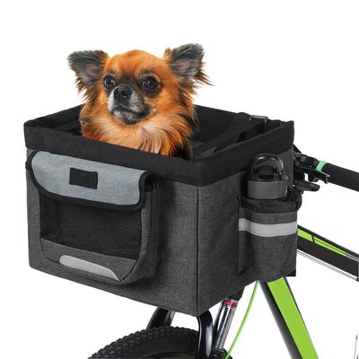 Lixada Foldable Front Bicycle Basket Removable Bicycle Pet Basket Pet Dog Cat Rabbit Carrier Camping Tote Bag