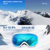 SPOSUNE Ski Goggles Over Glasses with Dual lens, Anti-fog Anti-UV Snow Goggle for Men Women Youth Skiing Snowmobile view 3