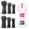 Golf Wood Head Covers USA,Golf Wood Covers Headcovers Set 1 Wood 3-Wood Hybrids Rescue Ut Utility Cover in Black Thick Synthetic Leather fits Taylormade Titleist Callaway APEX view 3