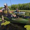 Pelican - Basscreek 100XP Fishing Kayak - Sit-On-Top Kayak - Lightweight one Person Kayak - 10 ft,Olive Camo view 4