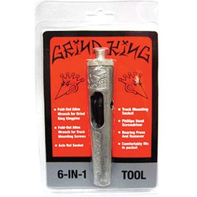 Grind King Truck Co. 6-in-1 Silver Multi-Purpose Skate Tool
