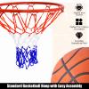 GYMAX Basketball Rim, 18'' Heavy Duty Wall Mounted Basketball Rim 16mm Standard Indoor Outdoor Hanging Basketball Goal for Kids Adult view 3
