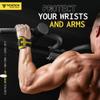 Premium Weight Lifting Hooks (Pair) - Heavy Duty Hand Grip and Wrist Straps Support - 9 mm Neoprene Padded for Deadlifts, Pull Ups, and Shrugs - Durable Workout Accessories for Men and Women (YEL) view 4