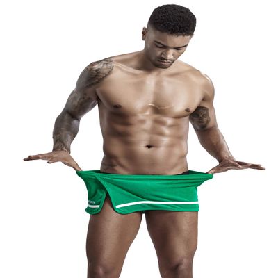 SEOBEAN Mens Sento Towel Sexy Boxer Briefs Shorts (XXL(36-38"), 90508 Green)