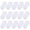 BOOPH Kids Socks for Boys Girls Low Cut Athletic Ankle Socks 6-8 Years White view 1