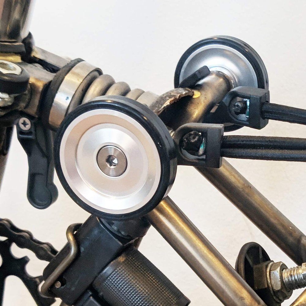 ACEOFFIX For BROMPTON 45mm Lightweight Easy Wheels + Titanium Bolts in Bronze SILVER