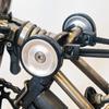 ACEOFFIX For BROMPTON 45mm Lightweight Easy Wheels + Titanium Bolts in Bronze SILVER view 1
