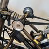ACEOFFIX For BROMPTON 45mm Lightweight Easy Wheels + Titanium Bolts in Bronze SILVER view 4