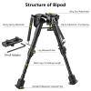CVLIFE 6-9 Inches Carbon Fiber Bipod with Adapter for M-Rail view 4