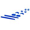 Betterun Blue Replacement Nose Pads Pieces Ear Socks Rubber Kits for Oakley Juliet view 1