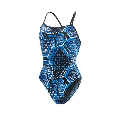 Dolfin Women's Reliance Hive V-Back One Piece (Blue, 22)