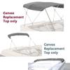Savvycraft 4 Bow Bimini Replacement Top Canvas Cover 4 Bow 96" L 61"-66" W Gray Color view 2