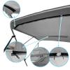 Savvycraft 4 Bow Bimini Replacement Top Canvas Cover 4 Bow 96" L 61"-66" W Gray Color view 3