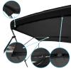 Savvycraft 4 Bow Bimini Replacement Top Canvas Cover4 Bow 96" L 79"-84" W Black Color view 3