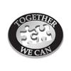 Crown Awards 1" x 1" Together We Can Puzzle Pins, Recognition Pins Great Silver Together We Can Puzzle Recognition Lapel Pins 20 Pack Prime view 1
