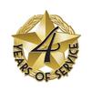 Crown Awards 1" x1" 4 Year of Service Recognition Lapel Pins, Star-Shaped 4 Year of Service Gold Lapel Pins 20 Pack Prime view 1