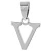 1/2 Inch Small Sterling Silver Block Initial V Necklace Alphabet Letters High Polished 18 inch Box_15 view 1