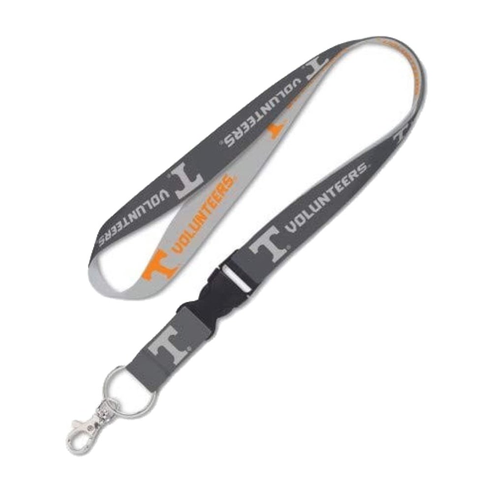 WinCraft Tennessee Volunteers Lanyard with Detachable Buckle, 1" - Orange and Grey