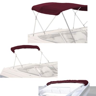 Savvycraft 4 Bow Bimini Replacement Top Canvas Cover 4 Bow 96" L 79"-84" W Burgundy Color