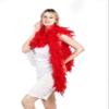 60 Gram, 2 yards Long Chandelle Feather Boa Great for Party, Wedding, Halloween Costume, Christmas Tree, Decoration(Red) view 1